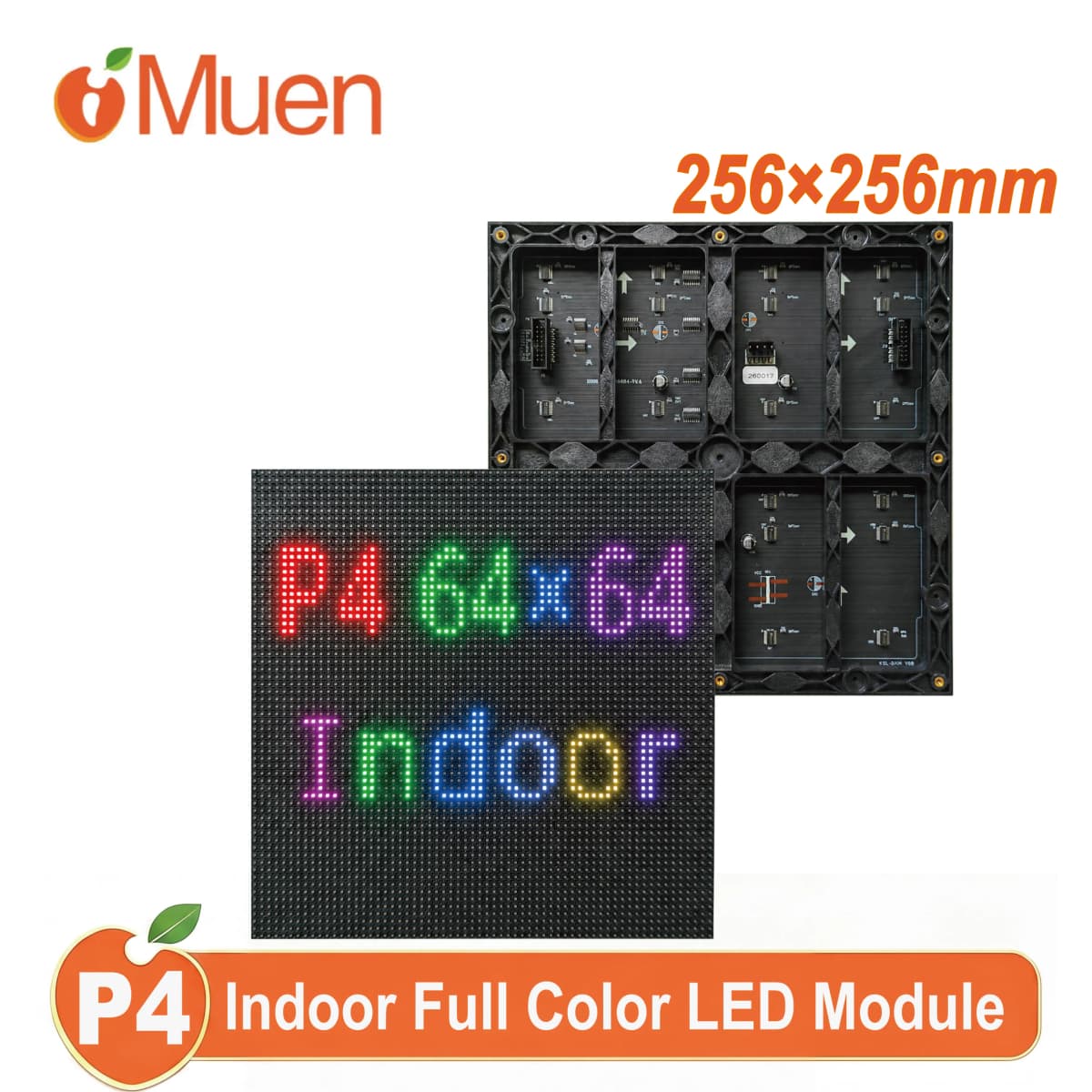 P4 LED Screen Panel Module 256×256mm 64*64 Pixels 1/32 Scan Indoor SMD Store Front Sign Full Color P4 LED Display Panel Module