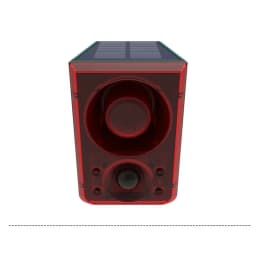 Outdoor Solar Motion Sensor Alarm with Remote Control 129DB with Motion Detector for Farm Yard Garden Garage Shed