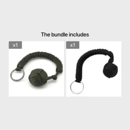 Outdoor Self Defense Key Chain Emergency Survival Protecting Monkey Fist Steel Ball Bearing Parachute Lanyard Camping Paracord