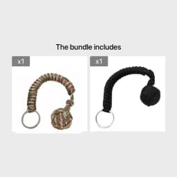 Outdoor Self Defense Key Chain Emergency Survival Protecting Monkey Fist Steel Ball Bearing Parachute Lanyard Camping Paracord