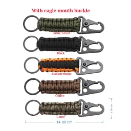 Outdoor Self Defense Key Chain Emergency Survival Protecting Monkey Fist Steel Ball Bearing Parachute Lanyard Camping Paracord