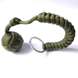 Outdoor Self Defense Key Chain Emergency Survival Protecting Monkey Fist Steel Ball Bearing Parachute Lanyard Camping Paracord