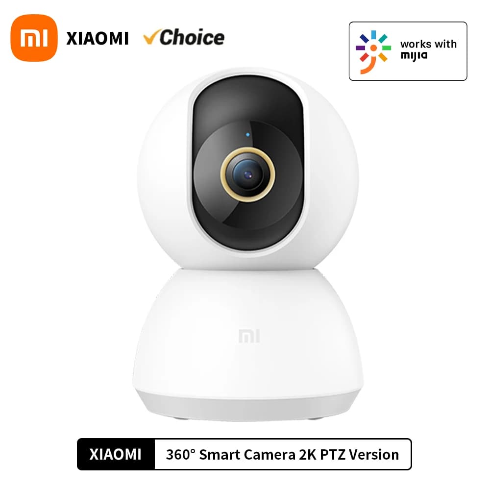 Xiaomi 360° Smart Home Security Camera Mi PTZ 2K Webcam 1296P 3 Megapixel AI Human Detection Night Vision Webcam Work With Mijia