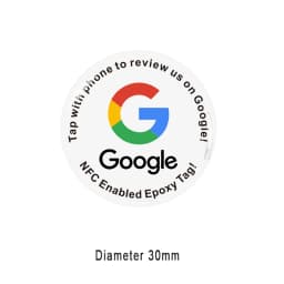 On-Metal Google Reviews Instagram Facebook NFC Tag Sticker Epoxy Lables for Social Media
