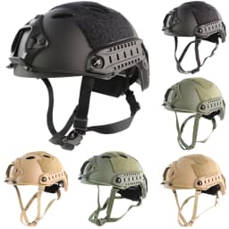 Fast Tactical Helmet Adjustable knob Thicken ABS Outdoor Air Gun Shooting CS Protective Equipment Suitable Head Size 55-60cm