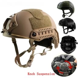 Fast Tactical Helmet Adjustable knob Thicken ABS Outdoor Air Gun Shooting CS Protective Equipment Suitable Head Size 55-60cm