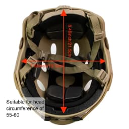 Fast Tactical Helmet Adjustable knob Thicken ABS Outdoor Air Gun Shooting CS Protective Equipment Suitable Head Size 55-60cm
