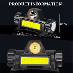 1-5PCS Portable Mini Powerful LED Headlamp XPE+COB USB Rechargeable Hunting Headlight Waterproof Head Torch with Tail Magnetic