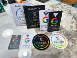 13.56Mhz programmable Google Review Card NFC station table NFC Google Reviews display bending card standing brand bracket