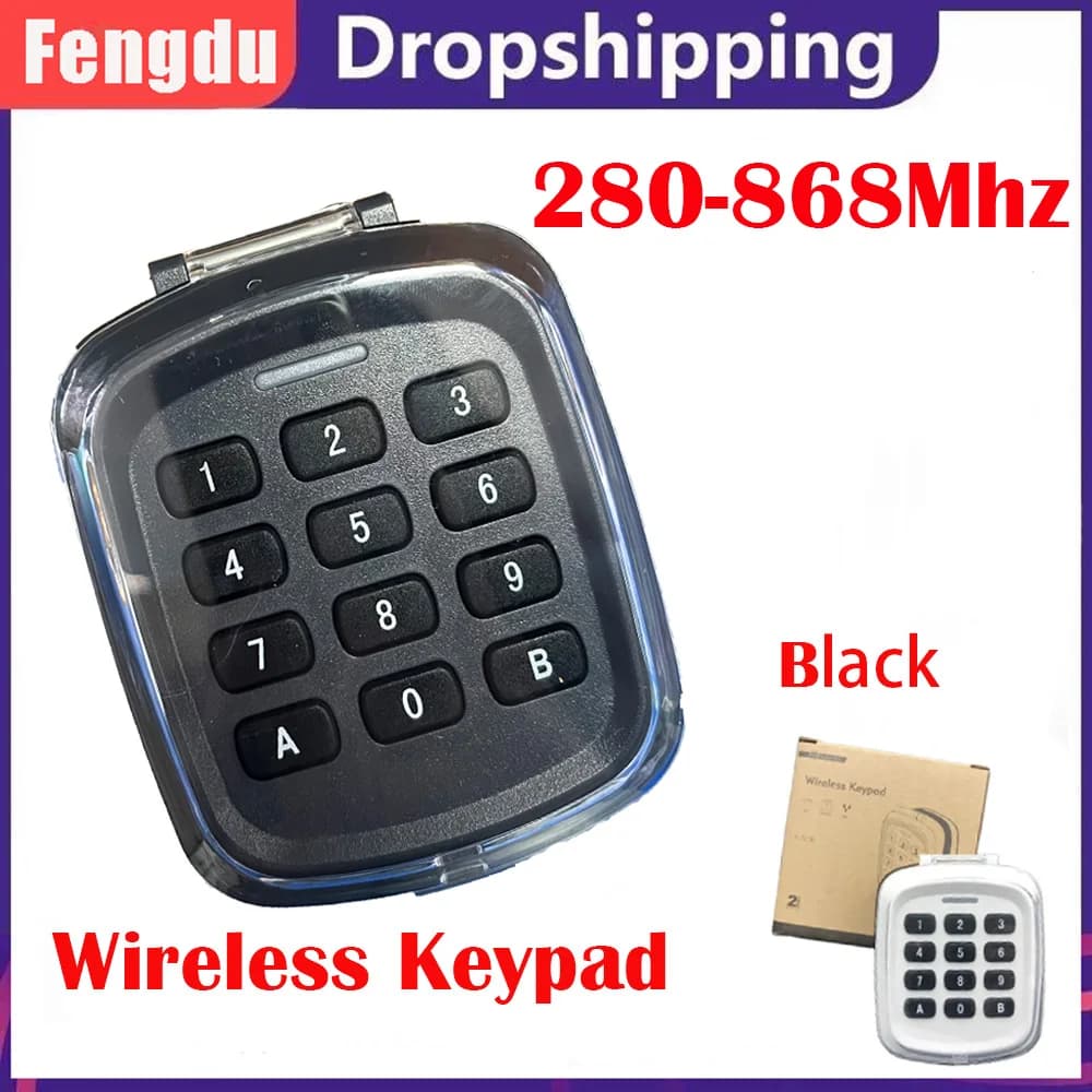 Multi-frequency 280-868MHz Gate Garage Door Key Wireless Keypad Code Remote Control Door Opener