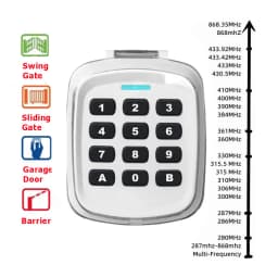 Multi-frequency 280-868MHz Gate Garage Door Key Wireless Keypad Code Remote Control Door Opener