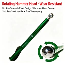 Telescopic Thickening Hollow Drum Hammer Self-defense Hammer Multi-functional Cavity Durable Test Rod Inspection Room Tool Metal