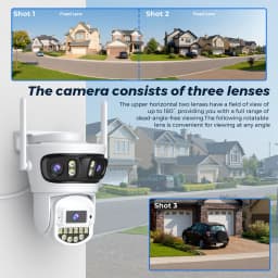 BESDER 15MP Wifi IP Camera PTZ 10MP Three Screen 180° Wide Angle Outdoor Auto Tracking 8MP CCTV Security Protection O-Kam Pro
