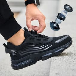Botones Giratorios Zapatos De Seguridad Masculinos, Zapatos De Trabajo, Botas De Seguridad Anticoagulantes Tactical Boots