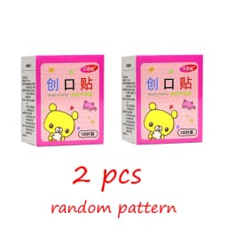 120pcs/Lot Cartoon Cute Patterned Breathable Waterproof Adhesive Bandages Curved Band Aid Patch Wound Dressing For Children