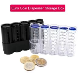 New Portable 5 Slots Euro Coin Holder Hidden Safe Coin Collector Dispenser Fanny Pack Cash Receipt Waist Wallet Waiter's Driver