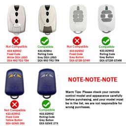 New DEA GTI2 GTI4 Gate Command Remote Control For DEA GT2 GT4 GTI2M GTI4M MIO TR2 TR4 Garage Door Opener 433.92MHz Rolling Code
