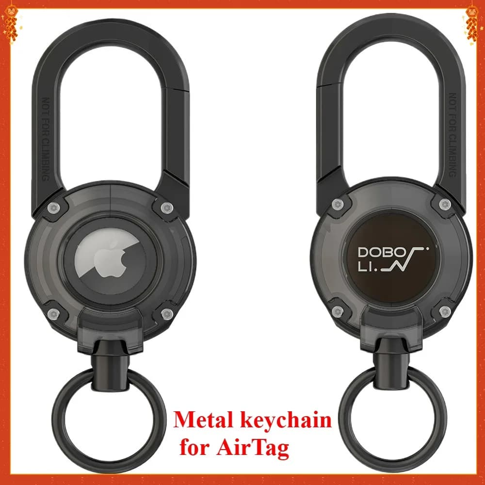 For AirTag Holder Keychain,Alloy Car Fob keychain with AirTag Cover,Sturdy Scratch-Resistant Key Holder for Apple AirTag Badges