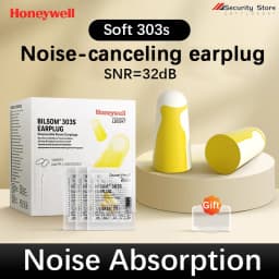 Honeywell 303S Anti-Noise Sleep Earplugs Small Industrial Noise Reduction SNR=32dB Noise-Isolating Earplugs Soft Noise Reduction