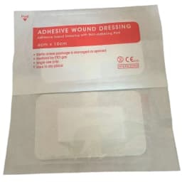 10pcs 6*10cm Non-woven Medical Adhesive Hemostasis Plaster Wounds Dressing Band Aid Bandage Sterilization Wound First Aid Tool