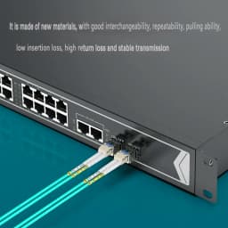 Fiber Patch Cable 10G OM3 OM4 LC UPC-LC UPC Multimode Duplex 2.0mm LC Fiber Optic Patch Cord Optical Fiber Cable