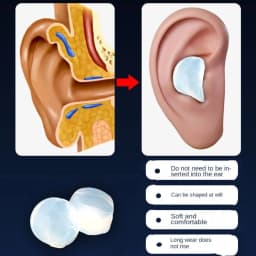 6PCS Soft Silicone Ear Plugs Transparent Waterproof Sound Insulation Earmuffs Sleeping Swimming Noise Reduction Earplugs Unisex