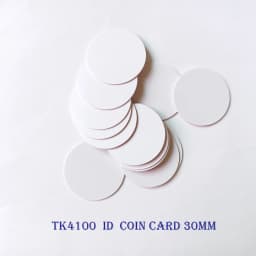 10pcs/Lot 125Khz TK4100 EM4100 RFID Coin ID Card With Adhensive Sticker Read Only Diameter 18mm 25mm 30mm for Access Control
