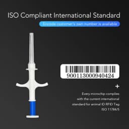 5pcs 1.4*8mm FDX-B Microchips 134.2KHz Animal Chip Microchip Veterinary Pet Syringe RFID Injector Animal Transponder Pet Reader