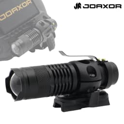 JOAXOR Tactical Helmet ARC Rail Light LED Mini Flashlight With 20mm Picatinny Rail Mount Strobe/Strong/Low Lamp 500 Lumens