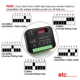 Universal RX MULTI 300-868MHz Wifi Smart Switch Module Works With Tuya APP 433MHz 868MHz Garage / Gate Remote Control Receiver