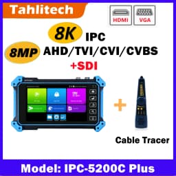 5.4" CCTV Tester Monitor Analog Camera Tester 8K IP Camera Tester IPC-5200C Plus PTZ VGA HDMI Input Cable Tracer PoE CCTV Tester