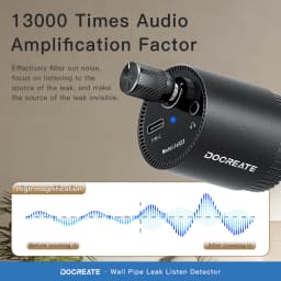 Portable Pipe Leak Detector With 13000X Sound Amplification Type-C Charge for Accurately Locating Water Leaks in Walls and Floor