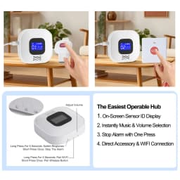 Topvico Tuya SOS Button WiFi Emergency Button for the Eldely Alarm, Fall Alert Call, Panic Button Bracelet Seniors Old People