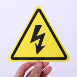 5pcs Yellow Warning Sticker 3.6/5/8/10/15cm Accessories Electrical Shock Hazard Danger Notice Danger Forelectric Box
