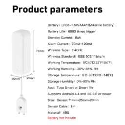 Tuya Smart WIFI Water Leakage Sensor Alarm Water Level Detector Flood Leakage Sensor APP Remote Control Security Alarm System