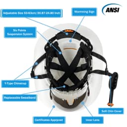 Cowboy Safety Helmet With Built-In Sunglasses HDPE Wide Full-Brim Anti-Collision Hard Hat With Vent Hole for Construction Work