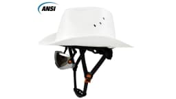 Cowboy Safety Helmet With Built-In Sunglasses HDPE Wide Full-Brim Anti-Collision Hard Hat With Vent Hole for Construction Work