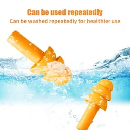 Silicone Corded Ear Plug Protector Anti Lost Reusable Hearing Protection Noise Reduction Safe Swimming Work Earplugs With Rope