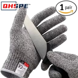 Level 5 HPPE Anti-Cut Knitted Gloves for Kitchen Gardening - Wear-Resistant Anti-Thorn Cutting Gloves for Glass & Building