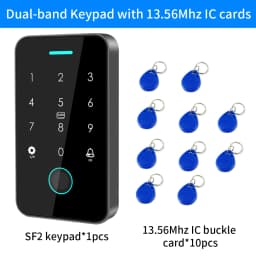 Dual RFID 125Khz+13.56MHz NFC APP Outdoor Fingerprint Access Control Keypad IP67 Waterproof Biometrics Door Opener with Gateway