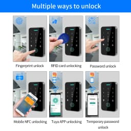 Dual RFID 125Khz+13.56MHz NFC APP Outdoor Fingerprint Access Control Keypad IP67 Waterproof Biometrics Door Opener with Gateway