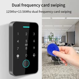 Dual RFID 125Khz+13.56MHz NFC APP Outdoor Fingerprint Access Control Keypad IP67 Waterproof Biometrics Door Opener with Gateway