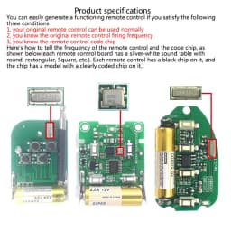 433 Mhz RF Copy Remote Control Key 433.92mhz 4CH Transmitter Duplicated Cloning Code Car Key Fob Electric Garage Door Opener