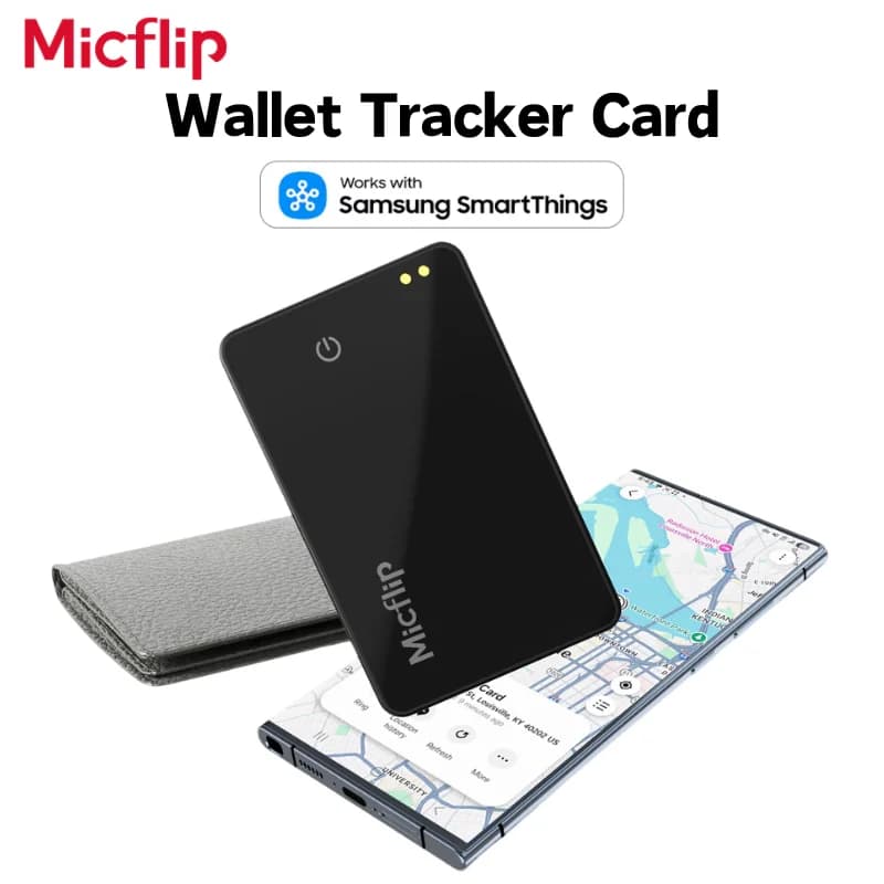Bluetooth Wallet Tracker Card for Samsung Galaxy Smart Tag GPS Locator Item Finder Works with Samsung SmartThings