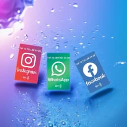 1/2/5/10 Facebook Contactless Business Card Social Media Sharing Card Reusable Review Tap Card NFC Tap Cards Boost Your Business