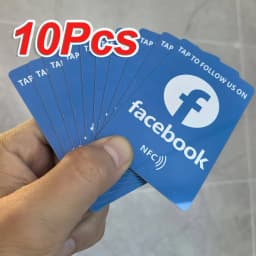 1/2/5/10 Facebook Contactless Business Card Social Media Sharing Card Reusable Review Tap Card NFC Tap Cards Boost Your Business