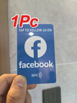 1/2/5/10 Facebook Contactless Business Card Social Media Sharing Card Reusable Review Tap Card NFC Tap Cards Boost Your Business