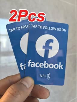 1/2/5/10 Facebook Contactless Business Card Social Media Sharing Card Reusable Review Tap Card NFC Tap Cards Boost Your Business