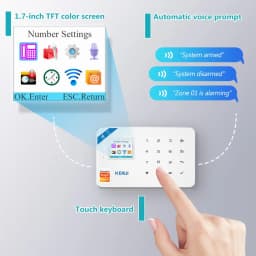 KERUI W181 Tuya Smart WIFI GSM Security Alarm System Works With Alexa Home Burglar Motion Detector Door Sensor Outdooor Camera