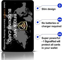 10/5Pack RFID Blocking Card NFC Contactless Debit/Credit Card ATM Passport Protector ideal for Men & women slim with World map